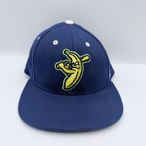 Zephyr Savannah Bananas Fitted Baseball Hat Navy Blue Size Small Mascot Logo
